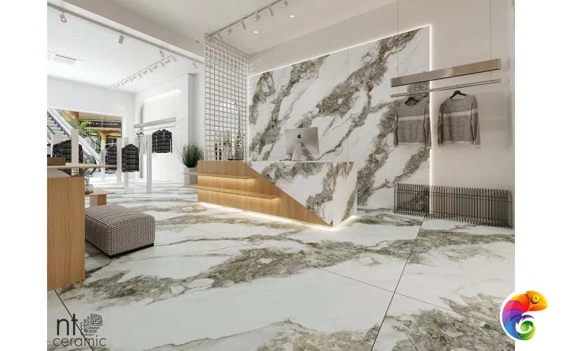 Керамогранит NTT3502M Bianco Struttura 120x270
