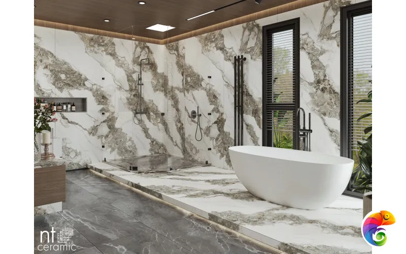 Керамогранит NTT3502M Bianco Struttura 120x270