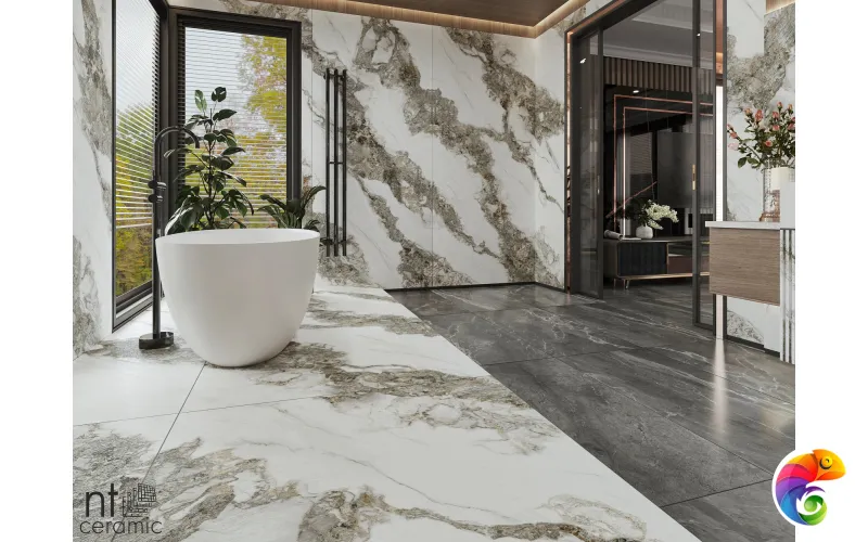 Керамогранит NTT3502M Bianco Struttura 120x270