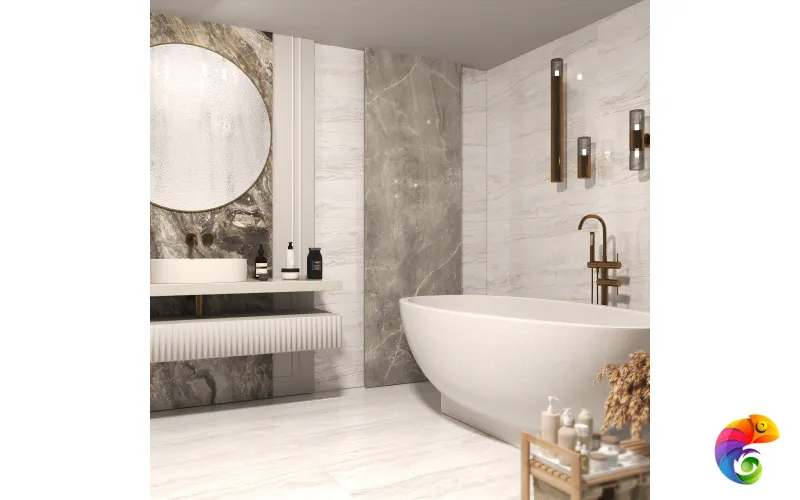 Керамогранит для пола и стен QVL4631C Queen Nile River Sunrise Carving 120x60