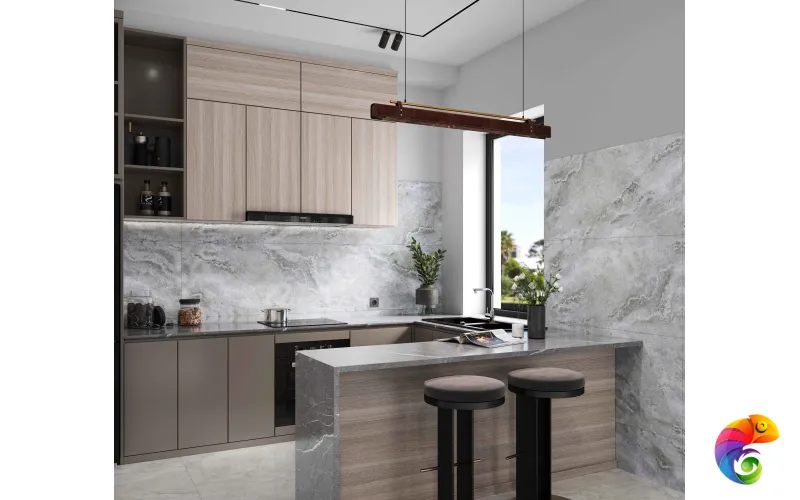 Керамогранит для пола и стен OVL4455C Winter Storm Endless Carving 120x60