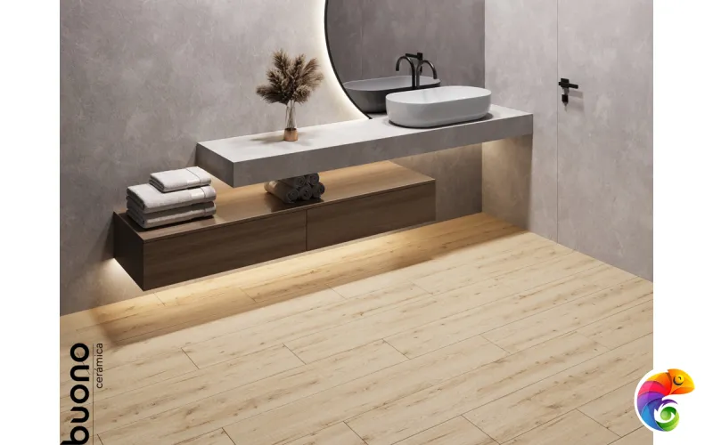 Керамогранит для пола и стен F4503M Buono Ceramic Forest Crema Matt 20x120