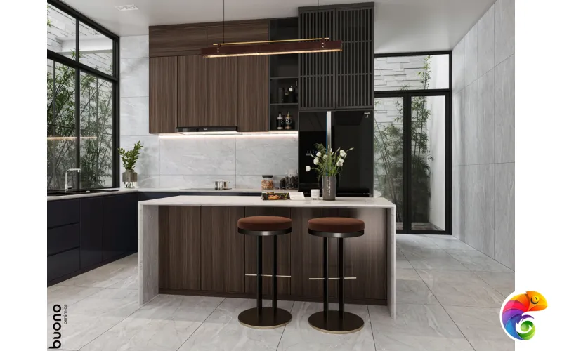 Керамогранит для пола и стен S4434C Pietra Grey Carving 120x60