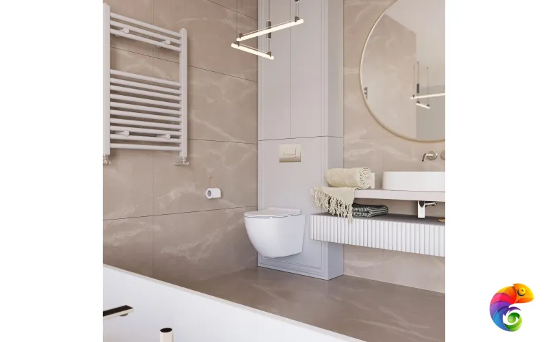 Керамогранит для пола и стен SOVL4709V Soft Beige Stone Satin Carving 120x60