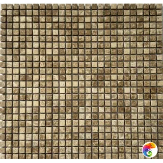 Pix 352  Light Emperador ,чип 10x10 мм, сетка 305х305x6 мм, Матовая