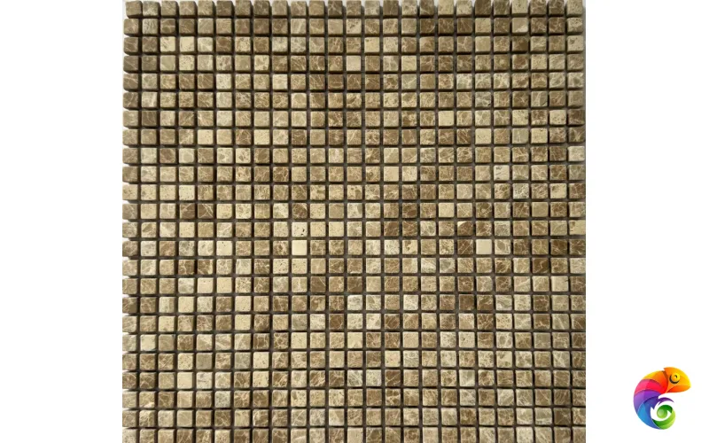 PIX 352  Light Emperador ,чип 10x10 мм, сетка 305х305x6 мм, Матовая Pixmosaic