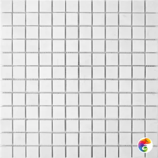 PIX 295 Thassos, чип 23x23 мм, сетка 305х305x6 мм, Полированная