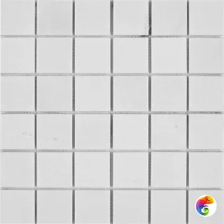 PIX 296 Thassos, чип 48x48 мм, сетка 305х305x6 мм, Полированная