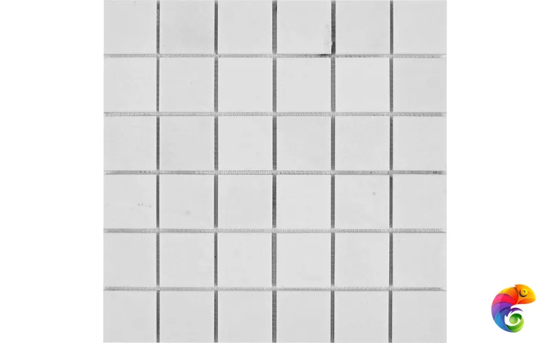 PIX 296 Thassos, чип 48x48 мм, сетка 305х305x6 мм, Полированная Pixmosaic