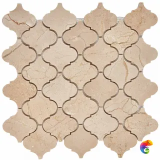 PIX 292 Cream Marfil, чип 74x74 мм, сетка 305х315x8 мм, Полированная