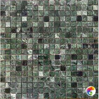 PIX 308 Spider Green, чип 15x15 мм, сетка 305х305x4 мм, Полированная