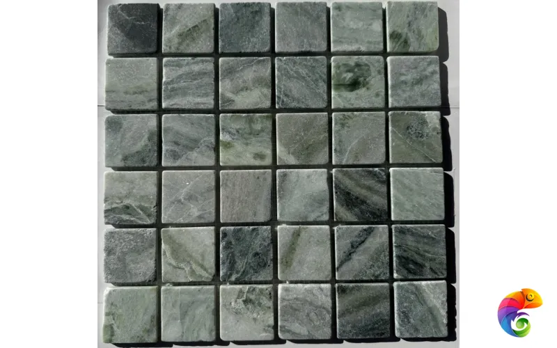PIX 315 Jet Green, чип 48х48 мм, сетка 305х305х6 мм, Матовая Pixmosaic