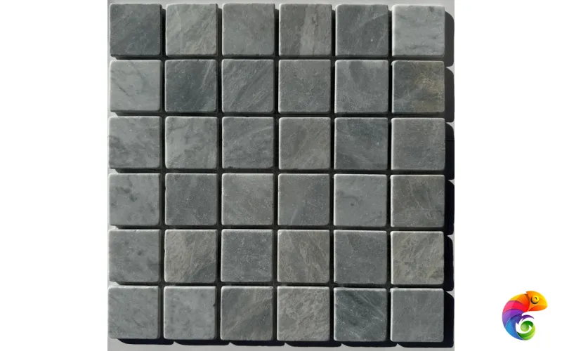PIX 337 Ice Grey, чип 48х48 мм, сетка 305х305х6 мм, Матовая Pixmosaic