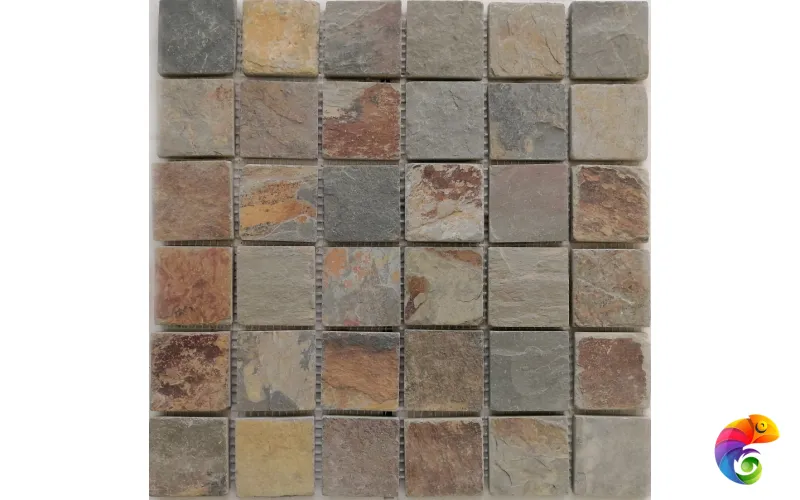PIX 300 Slate Rusty, чип 48х48 мм, сетка 305х305 мм Pixmosaic