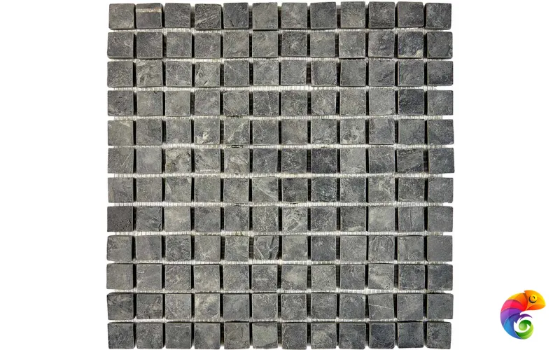 PIX 297 Slate Black, чип 23х23 мм, сетка 305х305 мм Pixmosaic