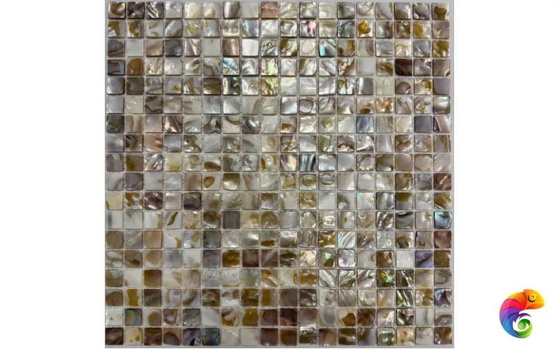 PIX772 из натурального перламутра, чип 15*15 мм, сетка 300х300х2 мм Pixmosaic