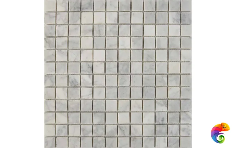 PIX 240 Bianco carrara, чип 23х23 мм, сетка 305х305х6 мм, Матовая Pixmosaic
