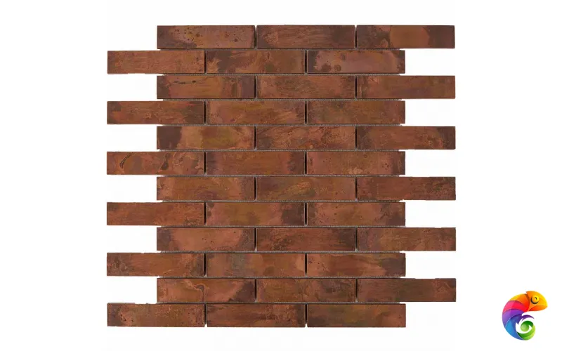 PIX732 из меди, чип 98x23 мм, сетка 300х300x8 мм Pixmosaic
