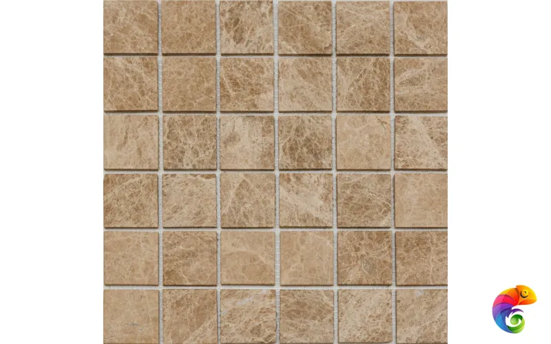 PIX 350 Light Imperador, Deep Brushed, чип 48х48 мм, сетка 305х305х6 мм, Матовая Pixmosaic