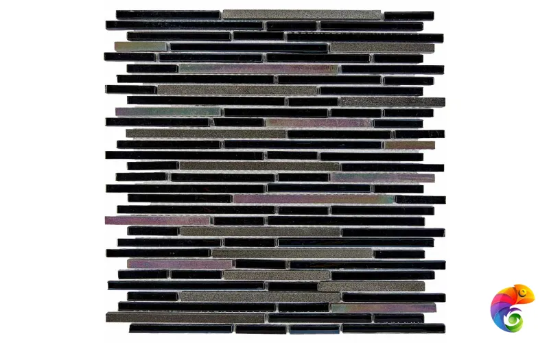 PIX734 из туфа и стекла, чипы 8x48/98/148 мм, сетка 300х300x8 мм Pixmosaic
