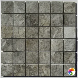 PIX 332 Tundra Grey, чип 48х48 мм, сетка 305х305х6 мм, Полированная