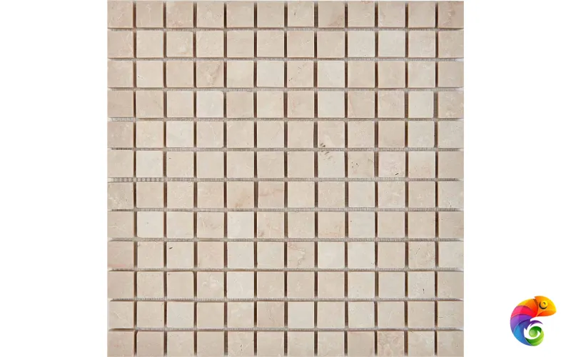 PIX 235 Cream marfil, чип 23x23 мм, сетка 305х305x6 мм, Матовая Pixmosaic