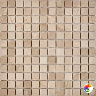 PIX 232 Cream marfil, чип 23x23 мм, сетка 305х305x6 мм, Полированная