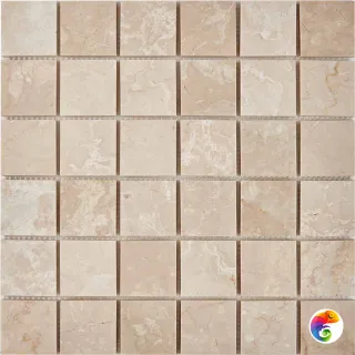 PIX 233 Cream marfil, чип 48x48 мм, сетка 305х305x6 мм, Полированная