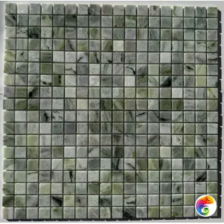 PIX 312 Jet Green, чип 15х15 мм, сетка 305х305х4 мм, Полированная