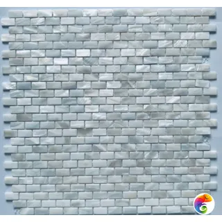 PIX768 из натурального перламутра Super White, чип 10*20 мм, сетка 290х300х2 мм