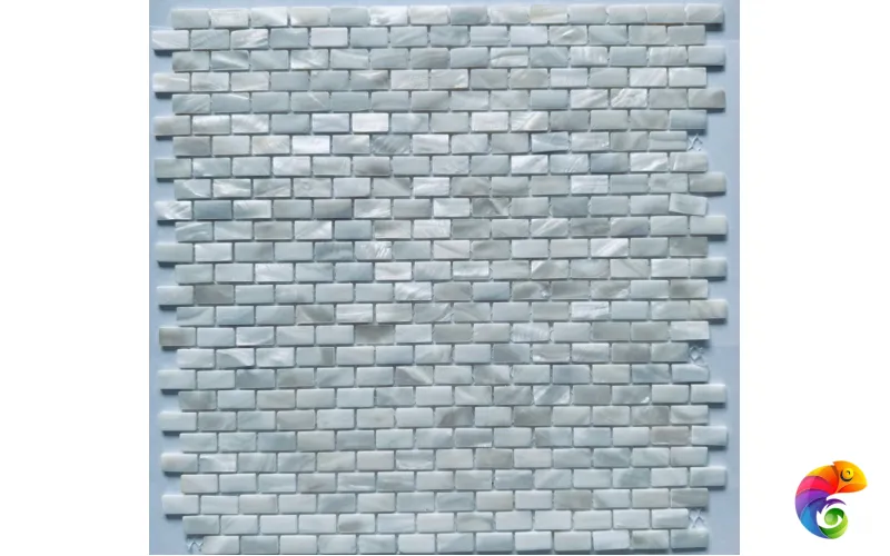 PIX768 из натурального перламутра Super White, чип 10*20 мм, сетка 290х300х2 мм Pixmosaic