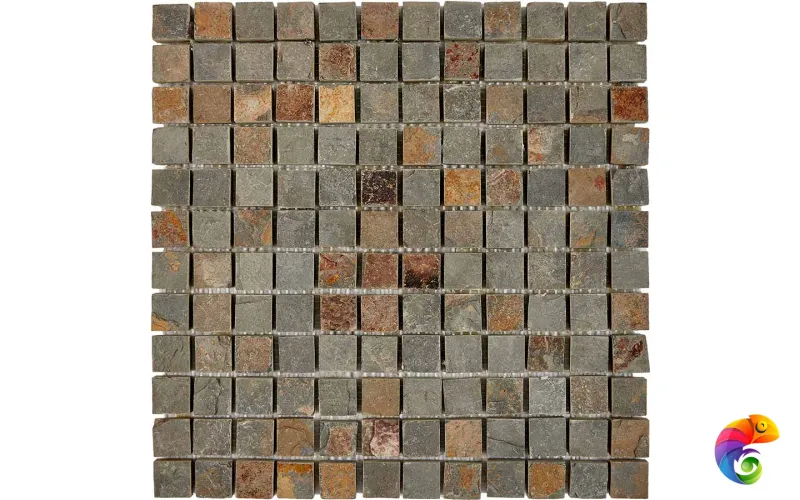 PIX 299 Slate Rusty , чип 23х23 мм, сетка 305х305 мм Pixmosaic