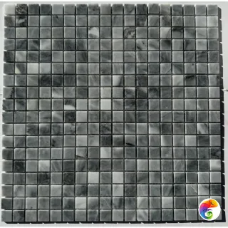 PIX 334 Ice Grey, чип 15х15 мм, сетка 305х305х4 мм, Полированная