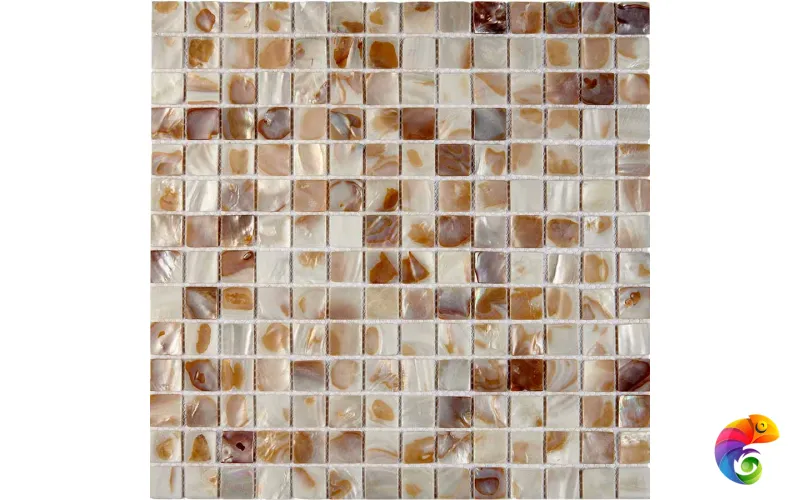 PIX701 из натурального перламутра, чип 20x20 мм, сетка 305х305х2 мм Pixmosaic