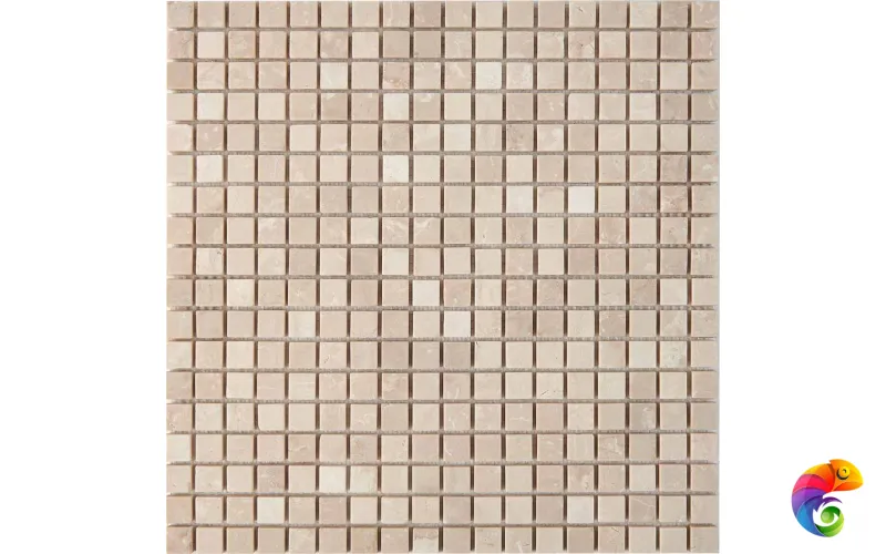 PIX 234 Cream marfil, чип 15x15 мм, сетка 305х305x4 мм, Матовая Pixmosaic