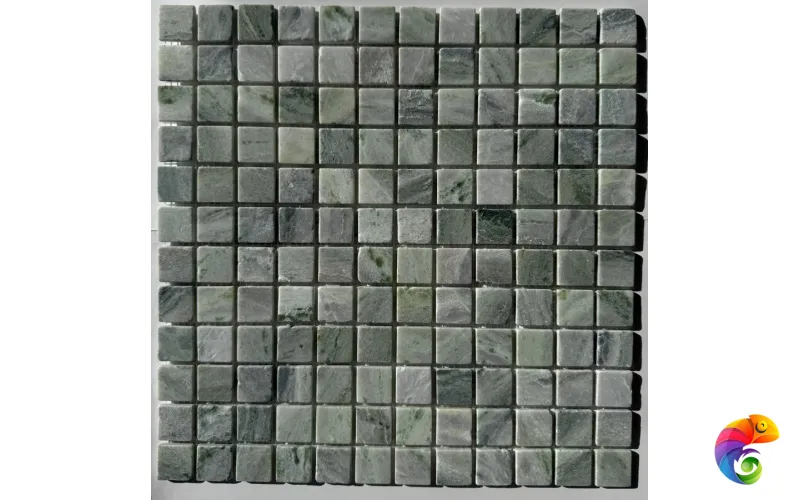 PIX 313 Jet Green, чип 23x23 мм, сетка 305х305х4 мм, Матовая Pixmosaic