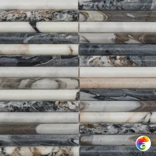 PIX 340 Bvlgari, Convex, чип 20х151 мм, сетка 300х305х12 мм, Матовая