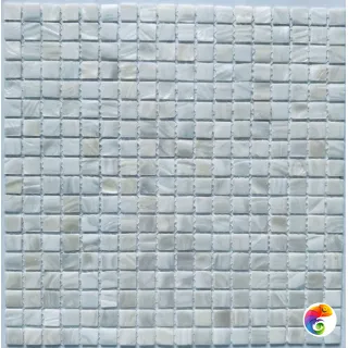 PIX769 из натурального перламутра Super White, чип 15*15 мм, сетка 300х300х2 мм