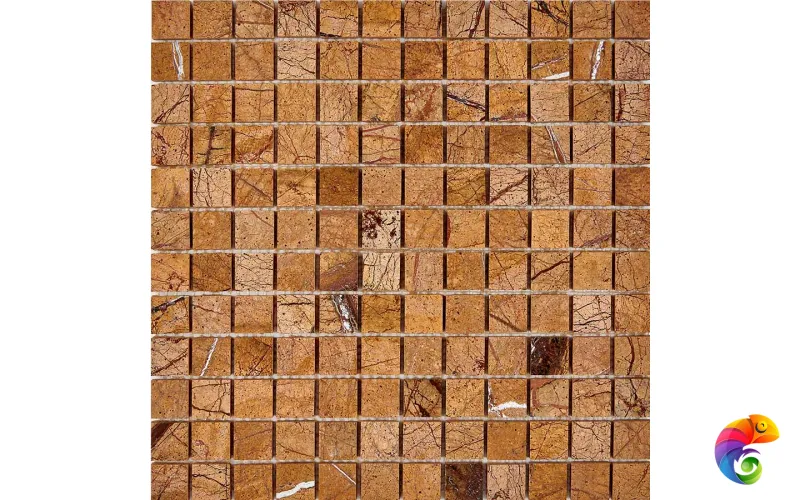 PIX 293 из мрамора Rain Forest (Bidasar brown), чип 23х23 мм, сетка 305х305 Pixmosaic