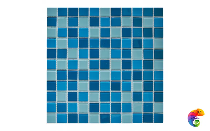 PIX005 из стекла, чип 25х25 мм, сетка 300х300х4 мм Pixmosaic