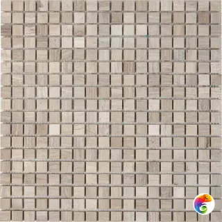 PIX 255 White Wooden, чип 15х15 мм, сетка 305х305x4 мм, Матовая