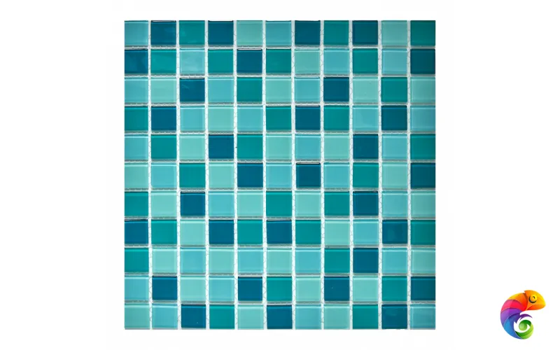 PIX006 из стекла, чип 25х25 мм, сетка 300х300х4 мм Pixmosaic