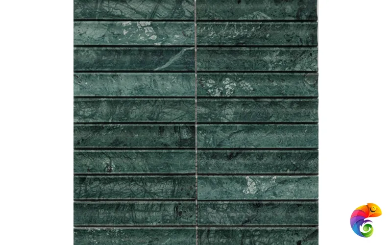 PIX 344 Spider Green, Concave, чип 30х151 мм, сетка 305х31 Pixmosaic