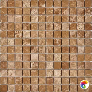 PIX 222 Light Emperador, чип 23x23 мм, сетка 305х305x6 мм, Полированная