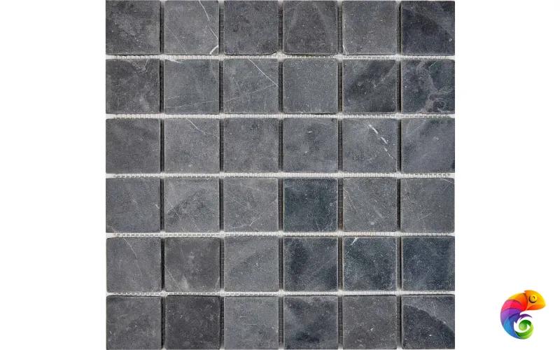 PIX 249 Nero Marquna, чип 48х48 мм, сетка 305х305х6 мм, Матовая Pixmosaic