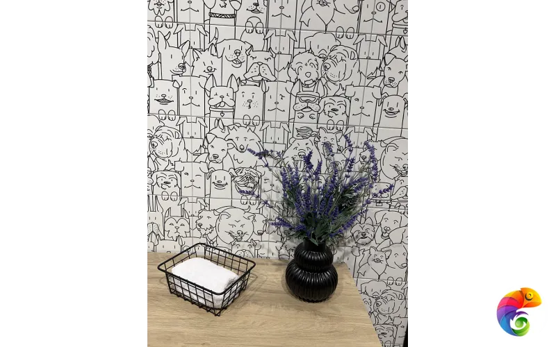 Керамогранит Codicer Oh My Dog White 25x25