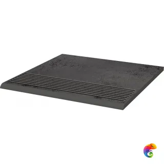 Ступень Ceramika Paradyz Semir Grafit stopnica prosta 29,5х29,5 (1,17)