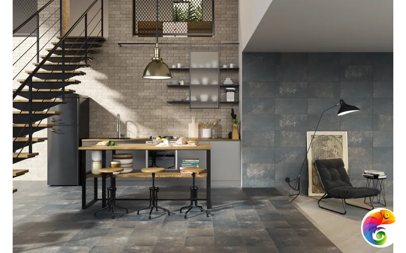 Плитка фасадная Ceramika Paradyz Виано антрацитовая 24x6,5 (46 шт/0,72/0,0156 м2)