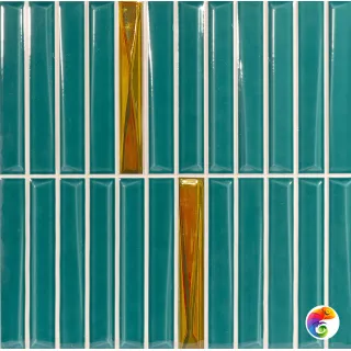 Декор Monopole Decor Melody Turquoise Silver 20x20