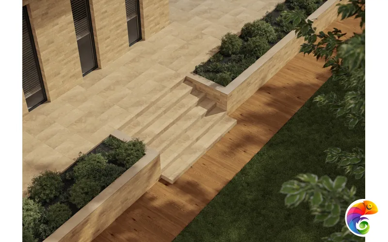 Плитка фасадная Ceramika Paradyz Eremite Beige Elewacja Struktura Mat 40x6,6 (0,79)